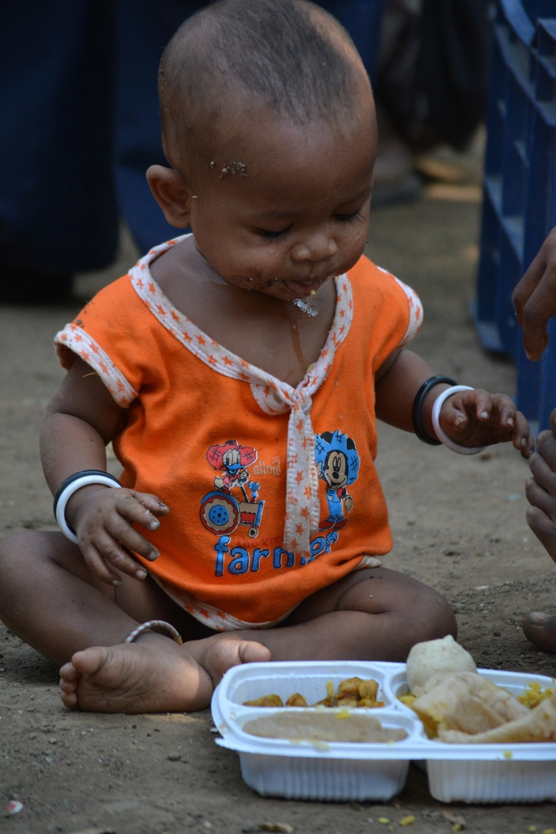 Baby with meal